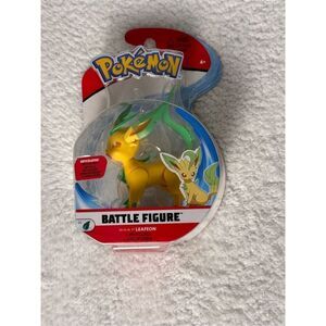 Pokemon Battle Figure Leafeon Articulated Battle 3" Jazzwares 2021/New